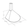 Cooker hood chimney AKPO WK-5 RONDO TURBO 60 Baltas (159,7 m3/h, 600mm, baltos spalvos)