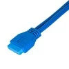 Adapteris su kabeliu Akyga AK-CA-62 2x USB A 3.0 A (f) / USB 19 pin (f) 65cm