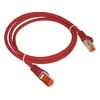 Komutacinis laidas F/UTP kat.6 PVC 0.5m raudonas ALANTEC