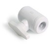 Alphacool Eiszapfen 2-way ball valve G1/4 – baltas