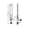 Delock GSM / UMTS antenos SMA kištukas 1.0 - 3.5 dBi omnidir.l su pakreipimu. juodas