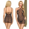 Penthouse Bombshell Bodysuit S/M - Elegant Sheer Juodas Lingerie