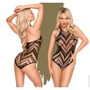 Penthouse Go Hotter Transparent Teddy Bodysuit Juodas S-L
