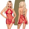 Penthouse Libido Boost Raudona Babydoll Set M/L - Elegant Mesh Design