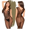 Penthouse Wild Catch Bodystocking Juodas S/L - Embroidered Fishnet Design