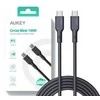 USB Kabelis - Aukey 100W 5A PD 1m, Juodas