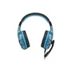Žaidimų ausinės Fury Hellcat, LED, Mėlynos, USB + 2x 3.5mm