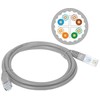 Patch-cord U/UTP kat.6A LSOH 0.25m pilka ALANTEC