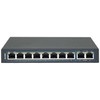 Šakotuvas Nevaldomas komutatorius 10xRJ45 - 8 RJ45 PoE+ 100Mb/s prievadai + 2 RJ45 Uplink 1Gb/s prievadai (energijos sąnaudos 96W) AVIZIO
