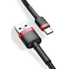 Baseus Cafule USB cable 2 m USB A USB C Juodas, Raudona