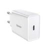 Baseus Speed Mini greitas įkroviklis USB-C PD 3A 20W baltas