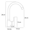 Virtuvinis Maišytuvas - PYRAMIS 090918501 Juodas Su Ištraukiamu Termostatu