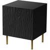 Cama Meble Naktinis Staliukas - Jungle 53.5x40.5x44 Juodas, Auksinis