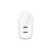 Belkin 60W, 2x USB-C PD PPS 30W, balta