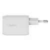 Įkroviklis - Belkin WCH013vfWH 65W GaN Dvigubas USB-C Baltas