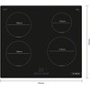 Bosch Serie 4 PUE611BB5E hob Juodas Built-in 60 cm Zone induction hob 4 zone(s)