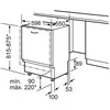Bosch SMV41D10EU Serija 4, Visiškai integruota indaplovė, 60 cm