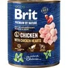 Brit Premium by Nature konservai šunims vištiena with Hearts 800g