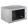 Q-LANTEC 19" 18U wall-mounted rack 600x450, glass door, pilkas