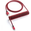 Klaviatūra CableMod Classic Coiled Cable susuktas klaviatūros laidas USB-C į USB Type A, Republic Raudona – 150cm