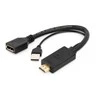 HDMI į DisplayPort adapteris su USB maitinimo jungtimi