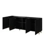 Cama Meble Kompaktiškas Staliukas - Cama Pafos 200x42x82 Juodas