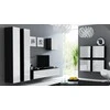 Cama sieninė spintelė VIGO '180' 180/40/30 (spalva: balta/blizgi juoda)