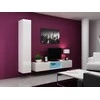 Cama sieninė lentyna VIGO '180' 180/40/30 (spalva: balta/blizgi balta)