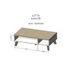 Cama Meble Kavos Staliukas - Wotan Ąžuolas/Matinė Juoda 110 Cm