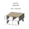 Cama Meble Kavos Staliukas - Cama LOTTA 60 WOT+B Kvadratinis, 4 Kojos