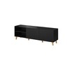 Cama Meble TV Spintelė - Pafos 150x42x52, Juoda Matinė