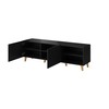 Cama Meble TV Spintelė - Pafos 150x42x52, Juoda Matinė