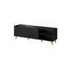 Cama Meble TV Spintelė - Pafos 150x42x52, Juoda Matinė