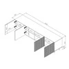 Cama Meble Televizorius spintelė - Cama Pafos 200x42x52 Juodas Matinis