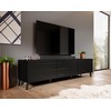 Cama Meble TV Spintelė - Cama NOVA 186x40x48 Matinė Juoda 3 Durys