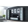 Cama sieninė lentyna VIGO NEW 180/40/30 (spalva: pilka/blizgi balta)