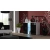 Cama Meble Šoninė Spintelė - Soho S7 120 Cm, Balta/Juoda Blizgi.