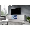 TV staliukas Cama Meble Televizoriaus Stovas - Cama Qiu 200 MDF Baltas Blizgus