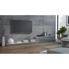 TV staliukas Cama Meble Televizorius - Cama Life 300 42" 35" Baltas/Pilkas Blizgus TV Stovas