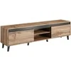 TV staliukas Cama Meble Televizoriaus Stovas - Cama RTV Nord II 170cm Antracito Spalvos