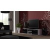 TV staliukas Cama Meble Televizoriaus Stovas - Cama Soho 140 Balta/Juoda Blizgi