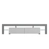Cama Meble Televizoriaus Stovas - Cama Toro 200 Pilkas/Baltas Blizgus