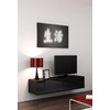 Cama TV staliukas VIGO 140 30/140/40 (spalva: juoda/blizgi juoda)