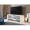 Cama Meble Televizoriaus Stovas - Cama West 42" Baltas/Pilkas Blizgus