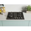 Kaitlentė Candy Saldainiai CDK6GF4WEKB Juodas Įmontuojamas 59,5 cm Dujos 4 zona(s)