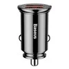Baseus Circular automobilinis įkroviklis 2xUSB QC3.0 5A 30W - Juodas