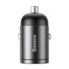 Įkroviklis automobilinis Baseus Tiny Star Mini Quick Charge Type-C to lightning 18W su 1m laidu pilkos spalvos TZVCHX-0G