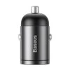 Įkroviklis automobilinis Baseus Tiny Star Mini Quick Charge Type-C to lightning 18W su 1m laidu pilkos spalvos TZVCHX-0G