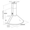 Gartraukis Chimney Hood Akpo WK-4 Dandys GOLD 50 cm 450 m3/h, Juodas