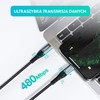 Choetech IP0039 USB-C / Lightning MFi kabelis, 1.2m long – juodos spalvos